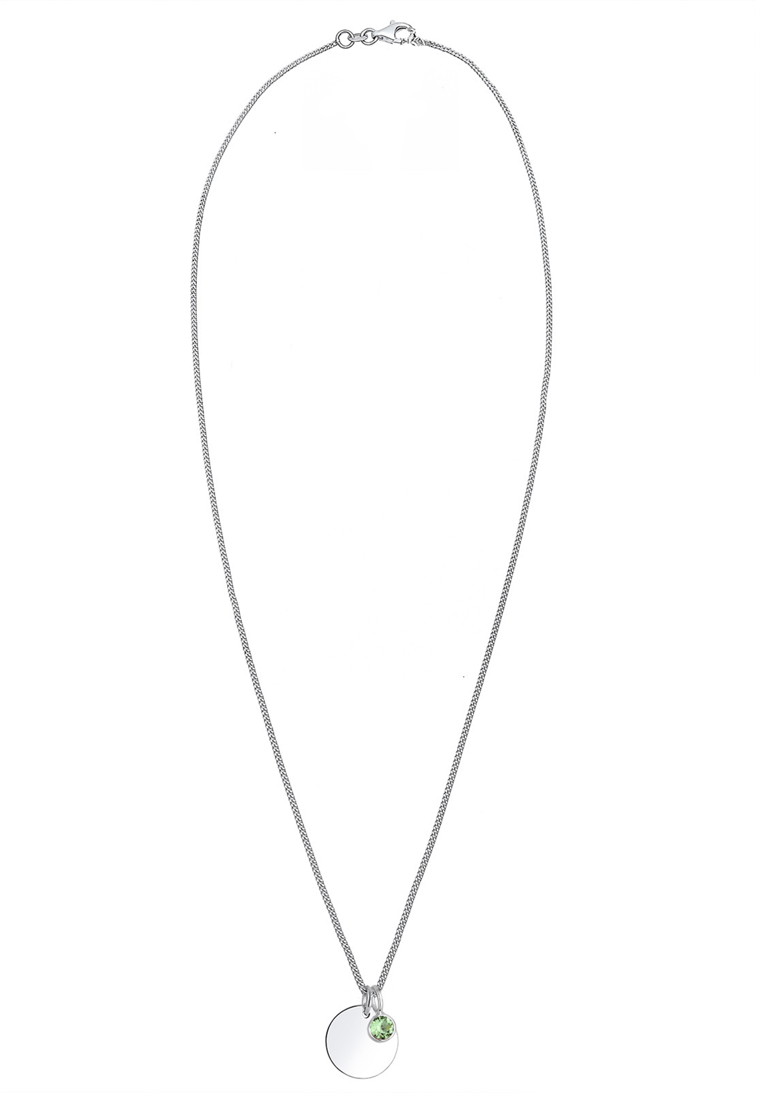ELLI Halskette in Grün, Silber 