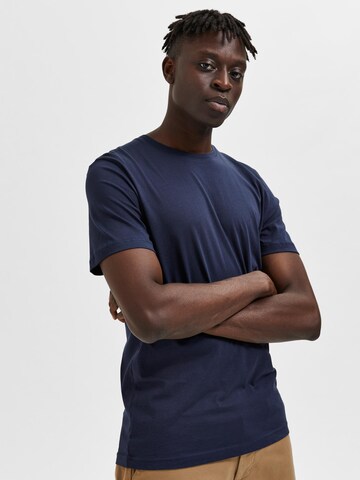 SELECTED HOMME T-Shirt 'AXEL' in Blau