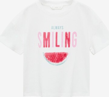 T-Shirt 'SANDY' MANGO KIDS en blanc : devant