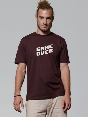 Watapparel Shirt ' Game Over ' in Brown: front