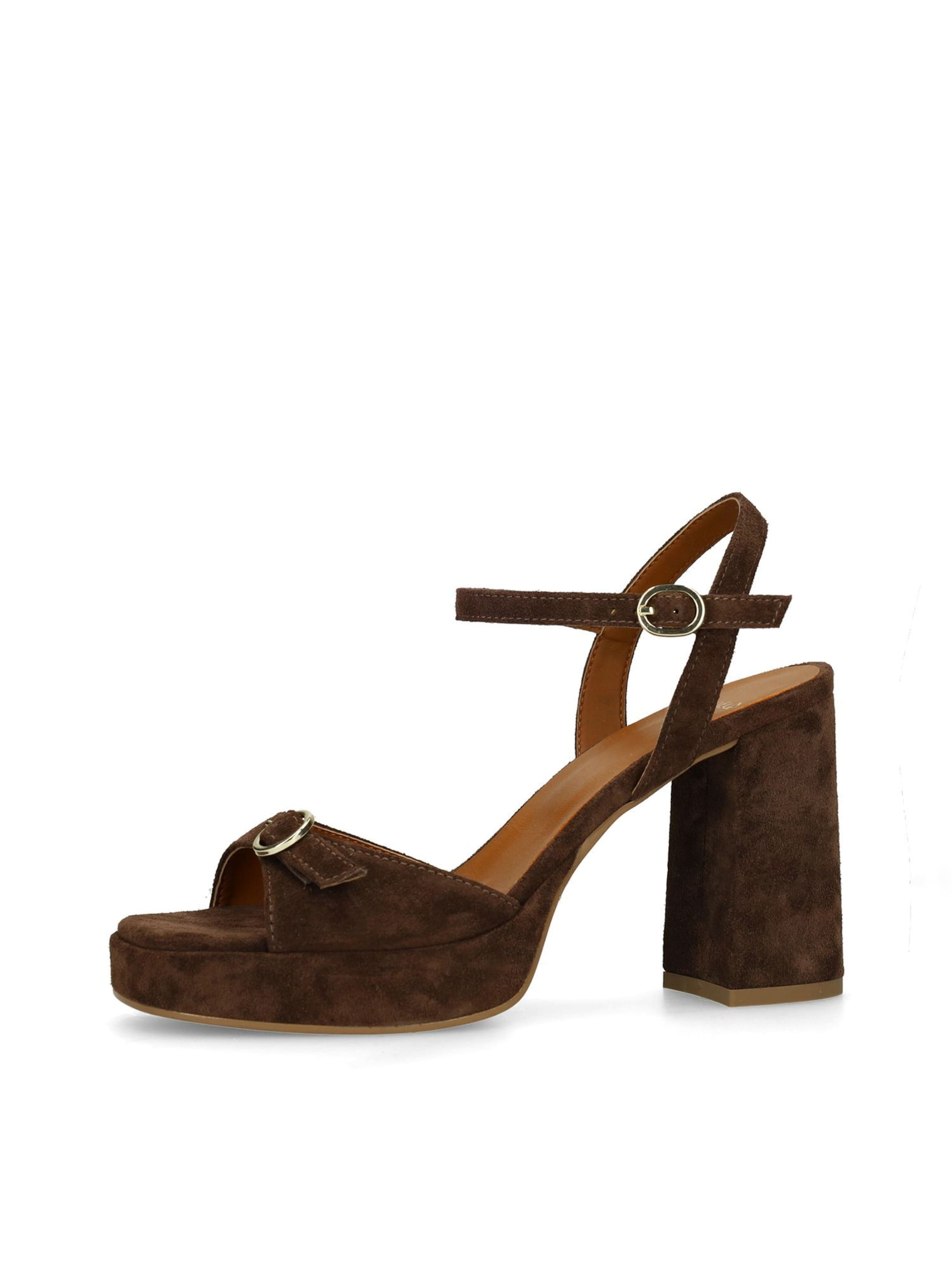 MANFIELD Sandaal in Bruin: voorkant