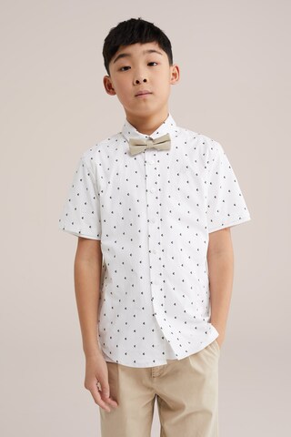 WE Fashion Средняя посадка Рубашка в Белый: спереди