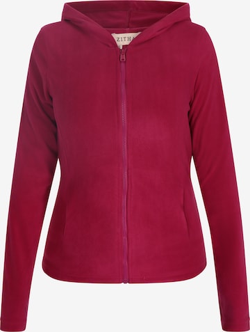 ZITHA Fleece Jacket in Red: front