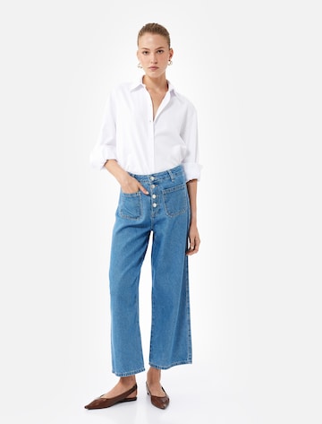 Koton Wide Leg Jeans in Blau