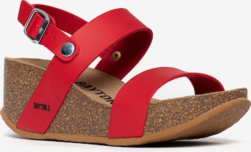 Bayton Sandalen met riem 'Selene' in Rood