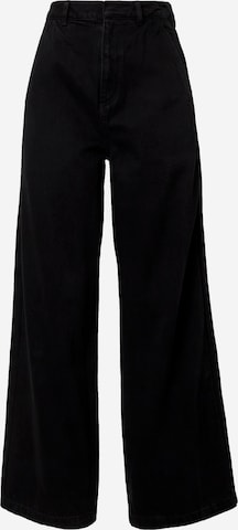 ADIDAS ORIGINALS Wide leg Jeans 'Kseniaschnaider 3-Stripes' in Zwart: voorkant