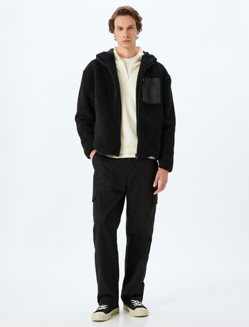 Koton Fleecejacke in Schwarz