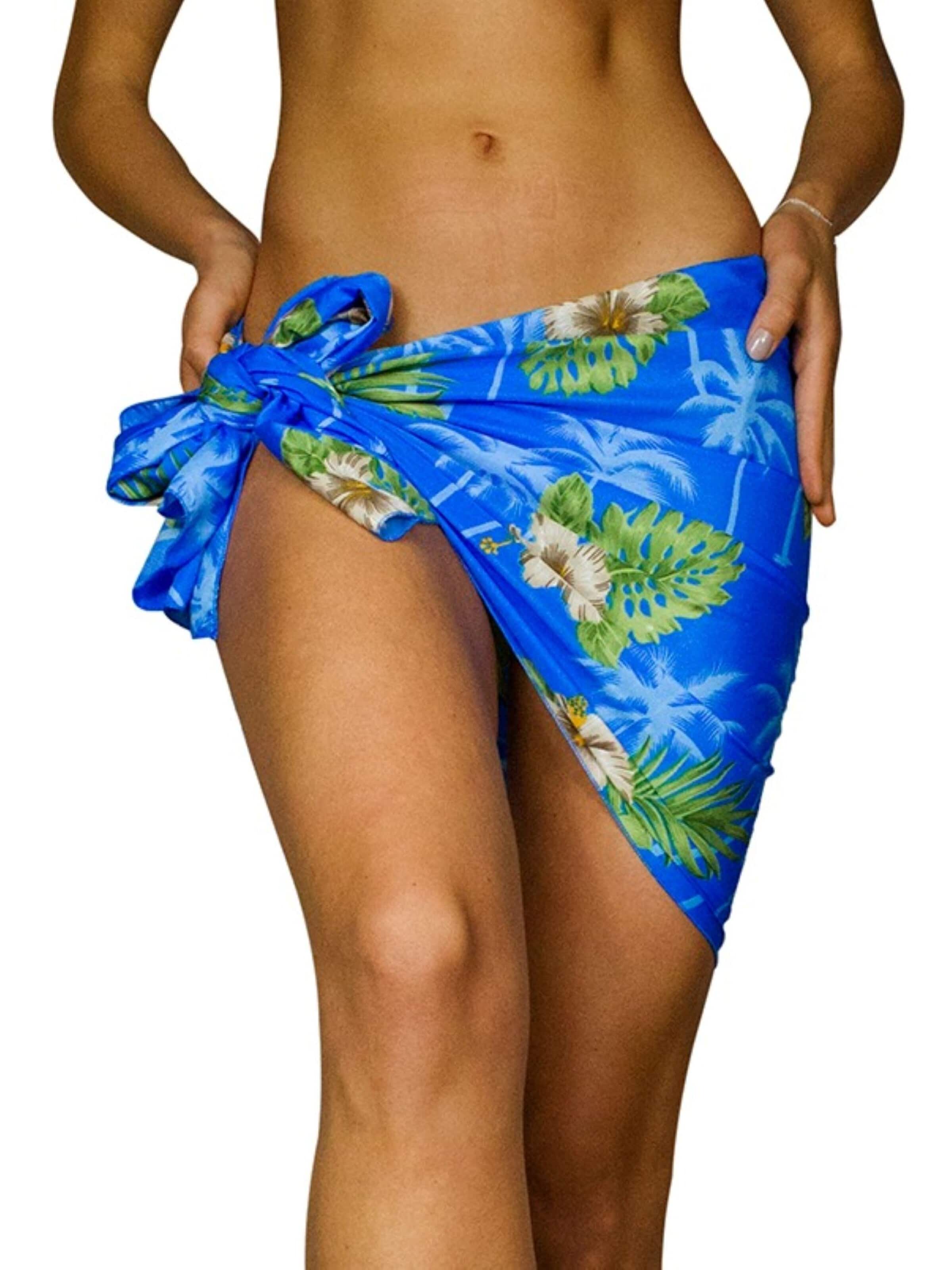 Foulard 'Small Flower' di King Kameha in blu: frontale