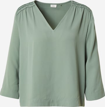 Camicia da donna di s.Oliver BLACK LABEL in verde: frontale