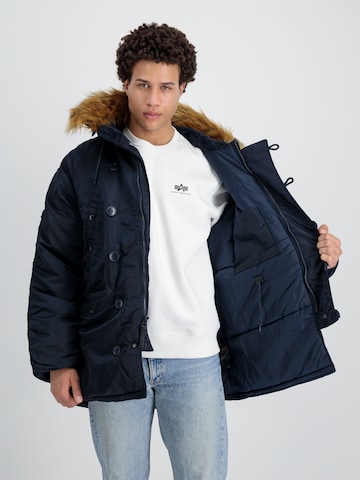 ALPHA INDUSTRIES Winter Jacket 'N-3B Heritage' in Blue