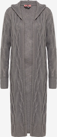 myMo ROCKS Knit Cardigan in Grey: front