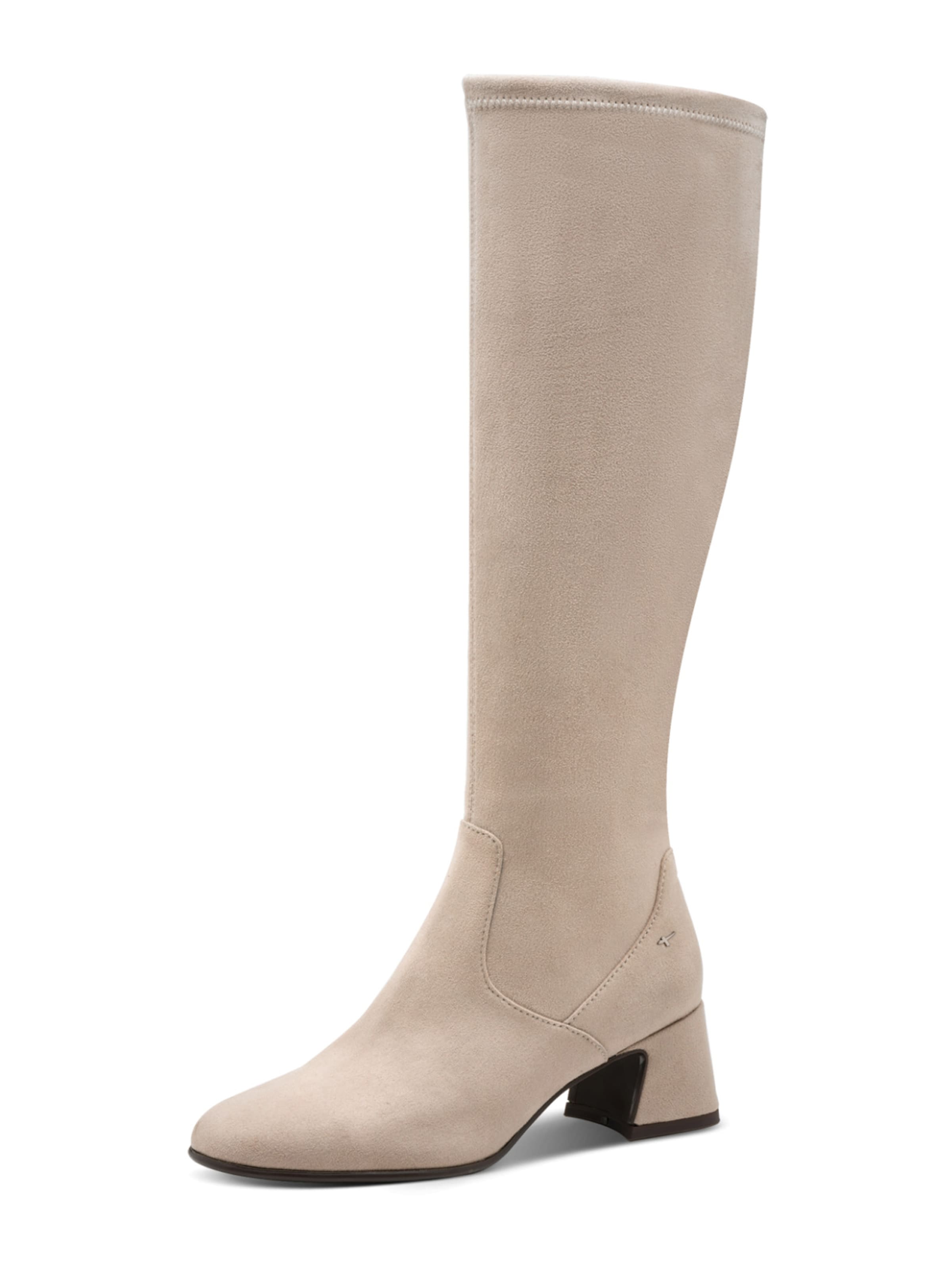 Bottes Tamaris en beige : devant