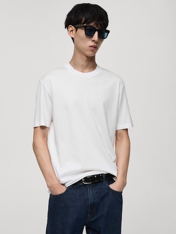 MANGO MAN T-shirt 'BELLOW' i vit: framsida