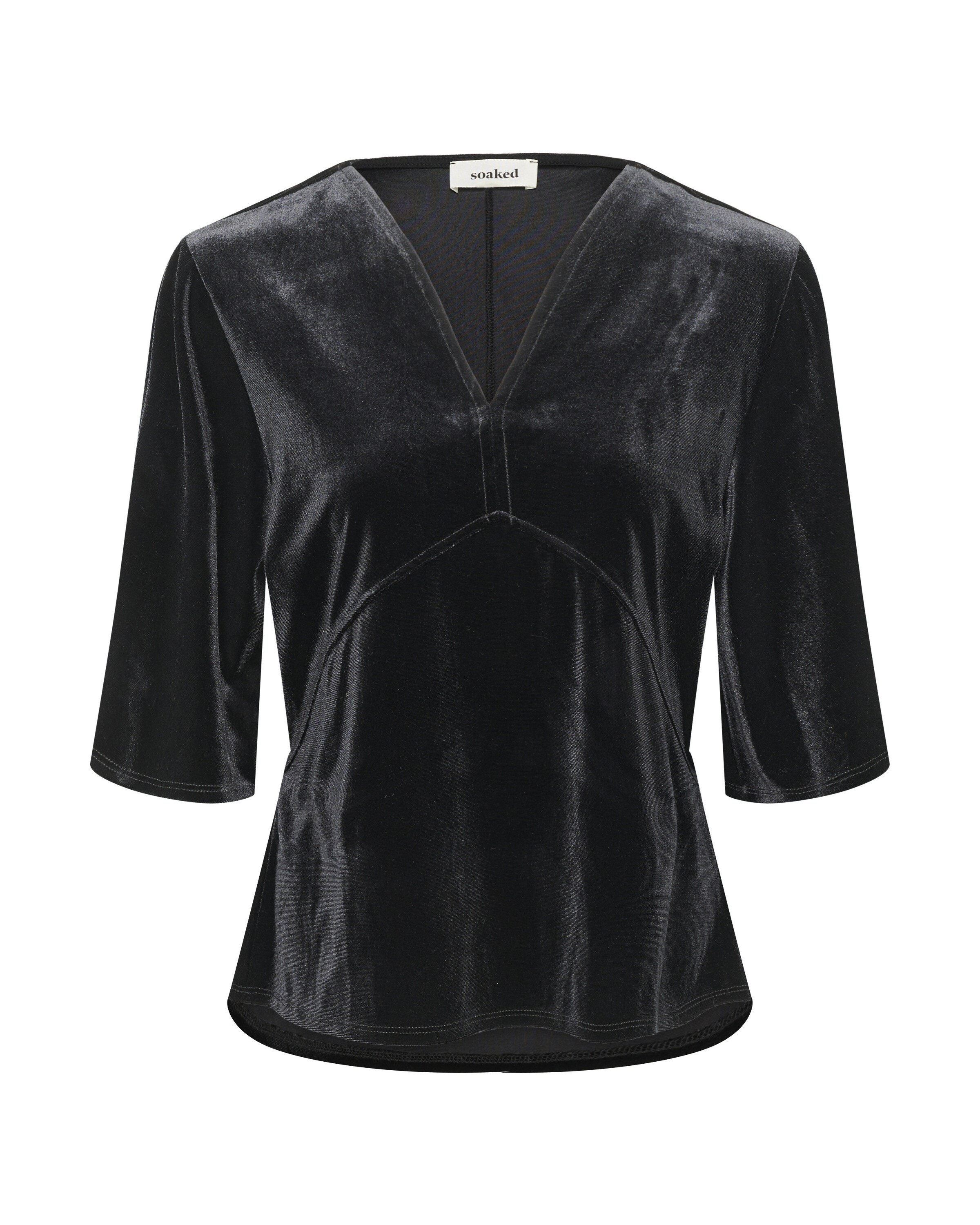 SOAKED IN LUXURY Blouse 'SLVelera' in Zwart: voorkant