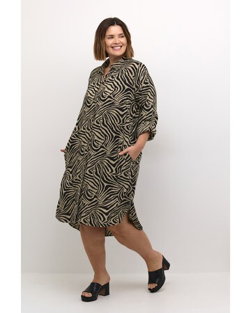 KAFFE CURVE Jurk 'Mille' in Beige