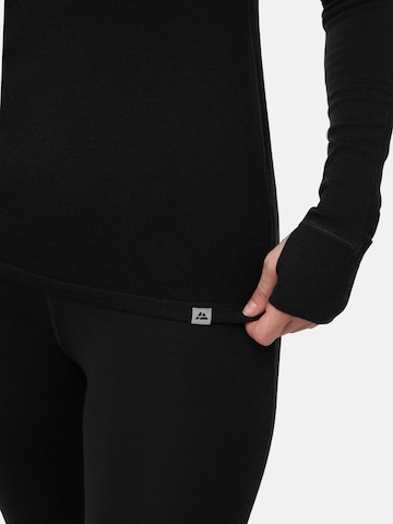 T-shirt fonctionnel 'Merino Halfzip' DANISH ENDURANCE en noir