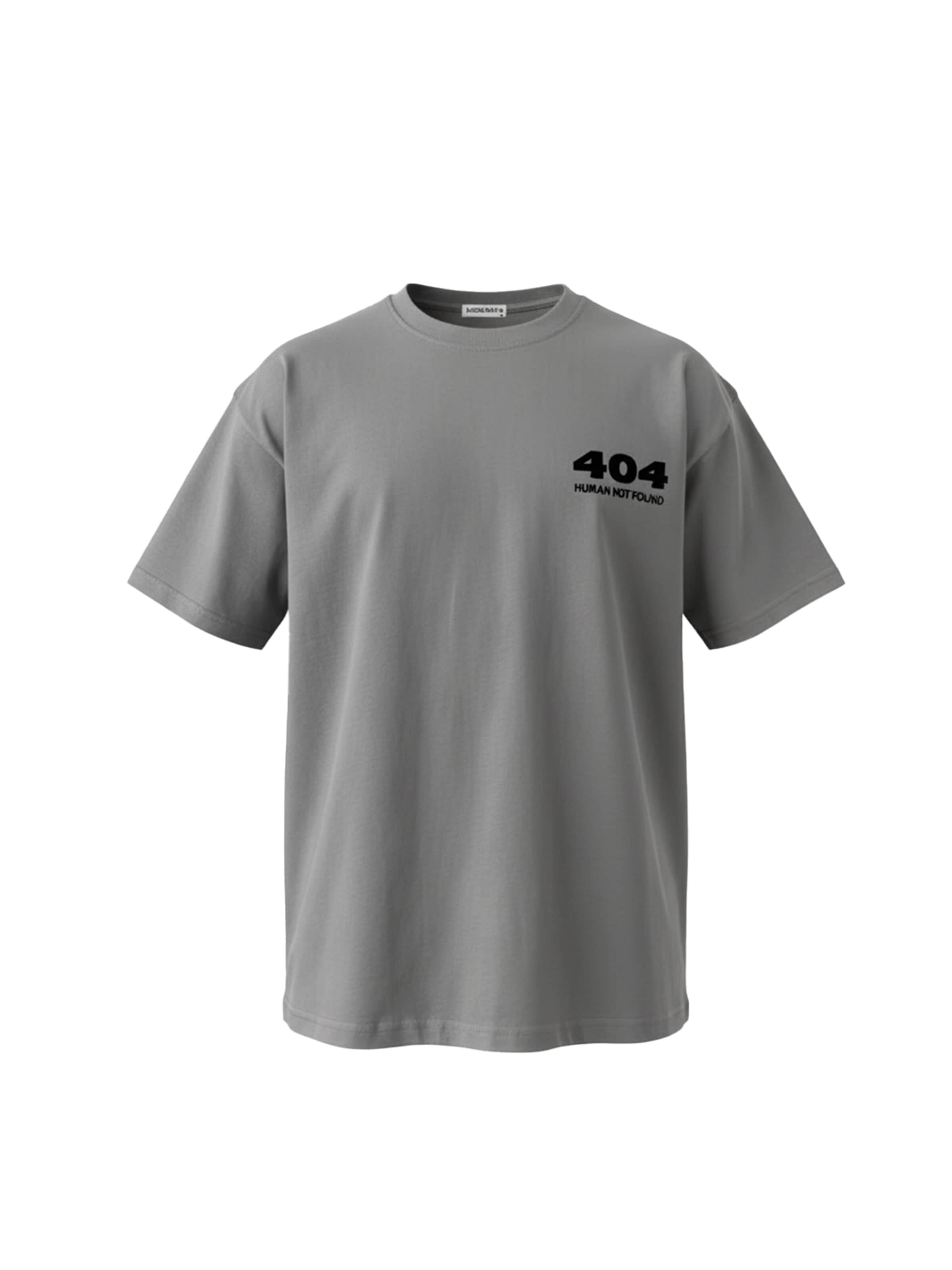 Kleidermafia Shirt 'Oversize 404 T-shirt - Grey' in Grau: Vorderseite