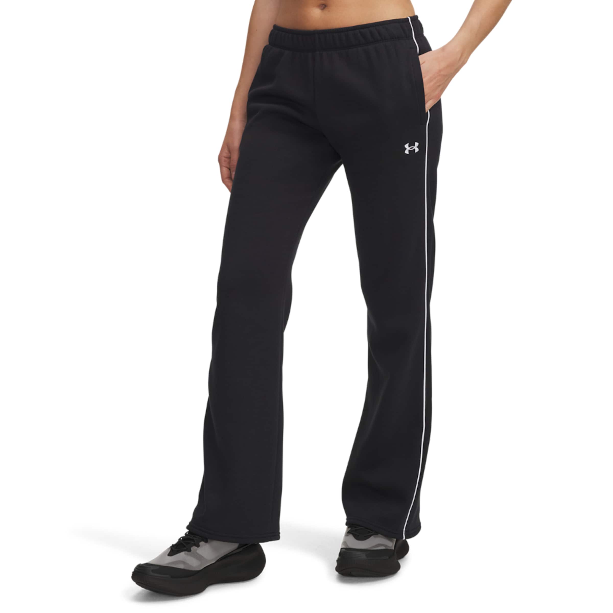 UNDER ARMOUR Regular Workout Pants in Black: front