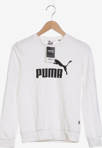 PUMA Sweatshirt & Zip-Up Hoodie in S in White: front