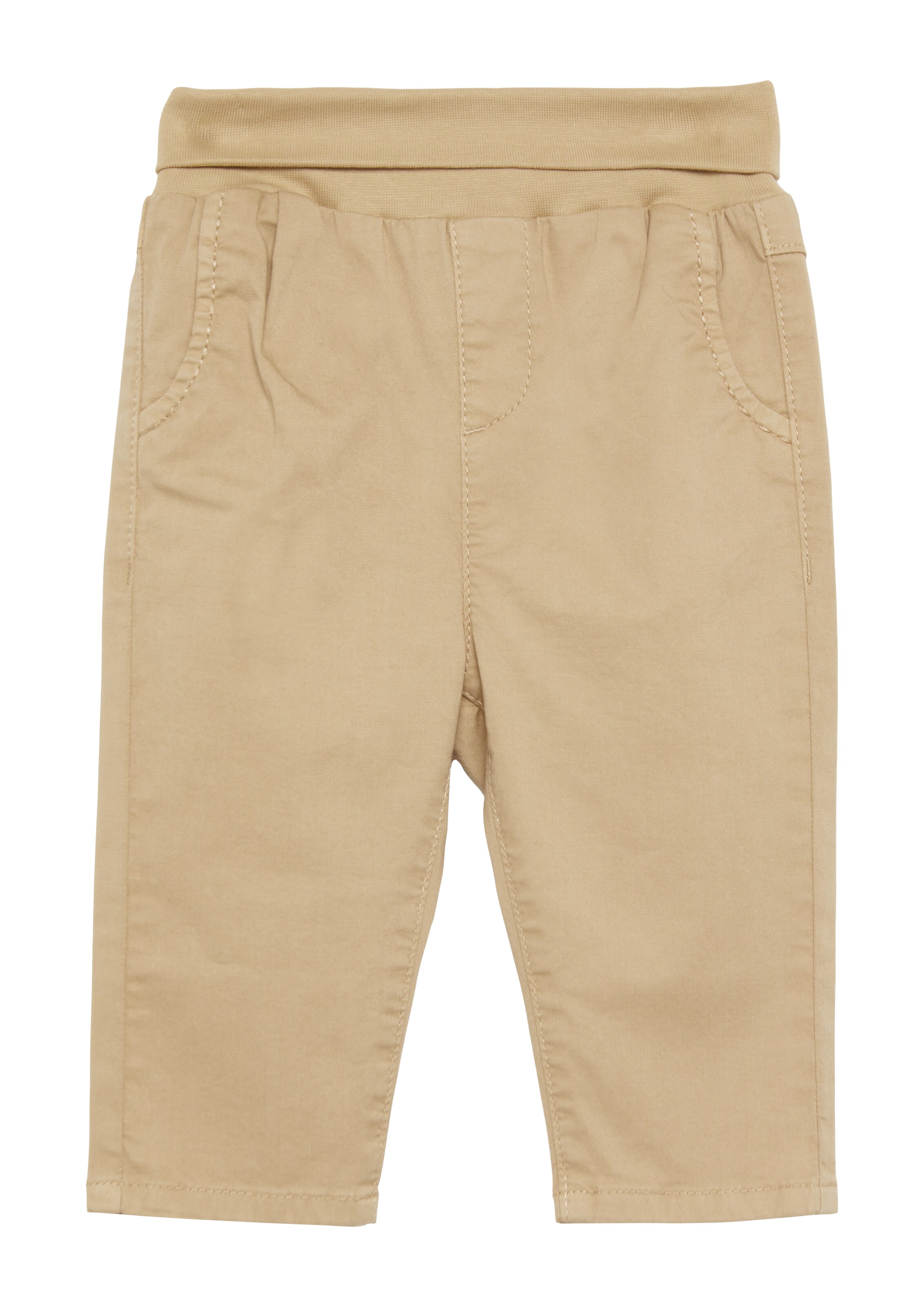 s.Oliver Wide leg Broek in Beige: voorkant