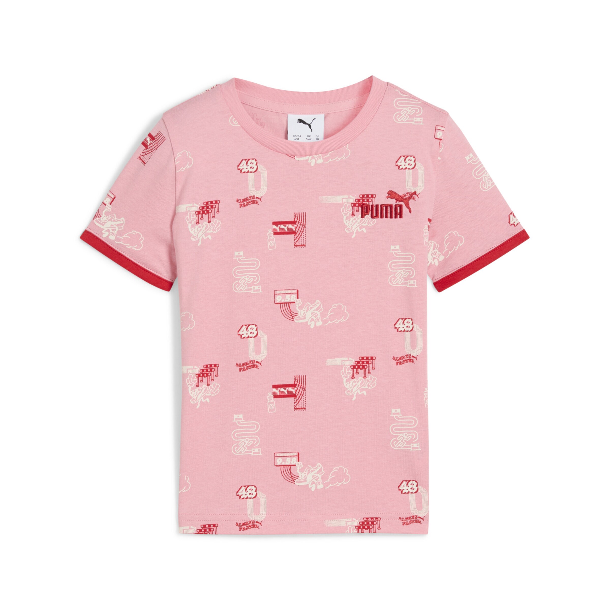 PUMA T-Shirt 'Little Runners' in Pink: Vorderseite