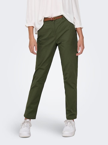 Coupe slim Pantalon chino 'CHICAGO' JDY en vert : devant