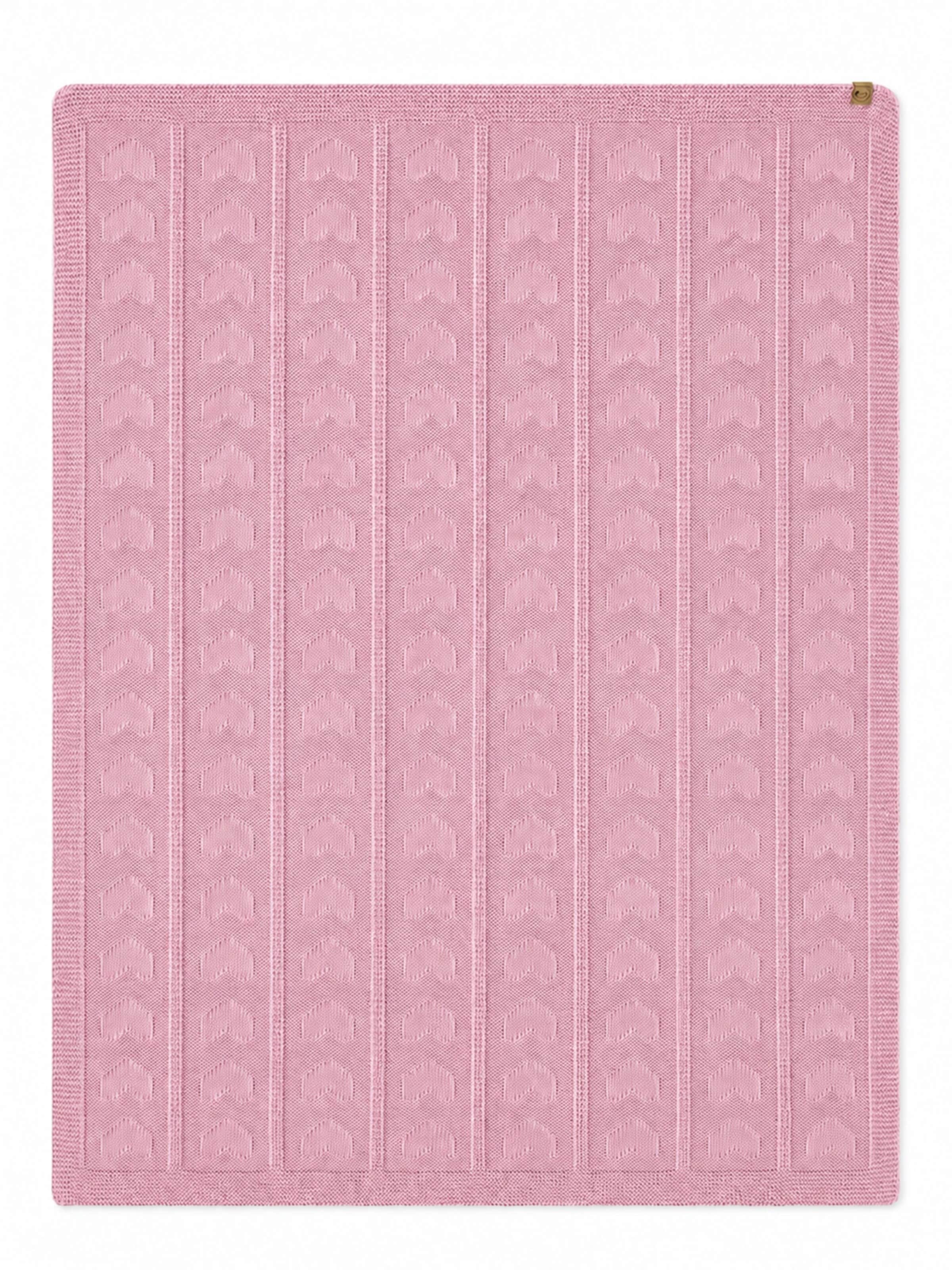 BergBiber Baby Blanket 'Strickdecke - 100% Bambus' in Pink: front