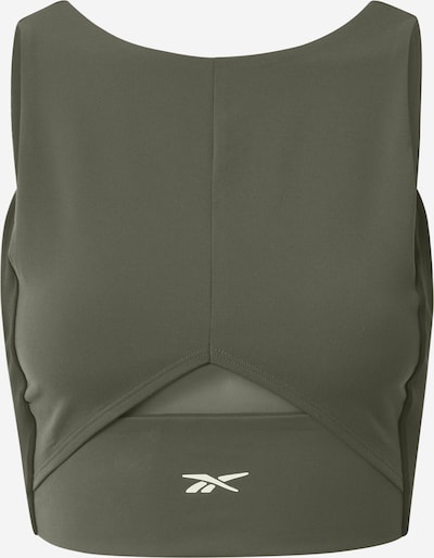 Top sportivo Reebok di colore cachi / nero / bianco, Visualizzazione prodotti