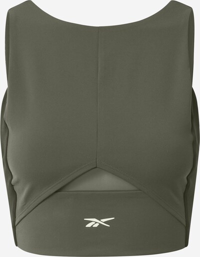 REEBOK Sporttop in khaki / schwarz / weiß, Produktansicht