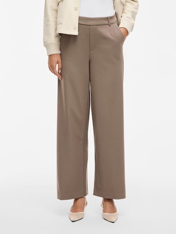 VILA Wide leg Bandplooibroek 'VIVarone' in Bruin: voorkant