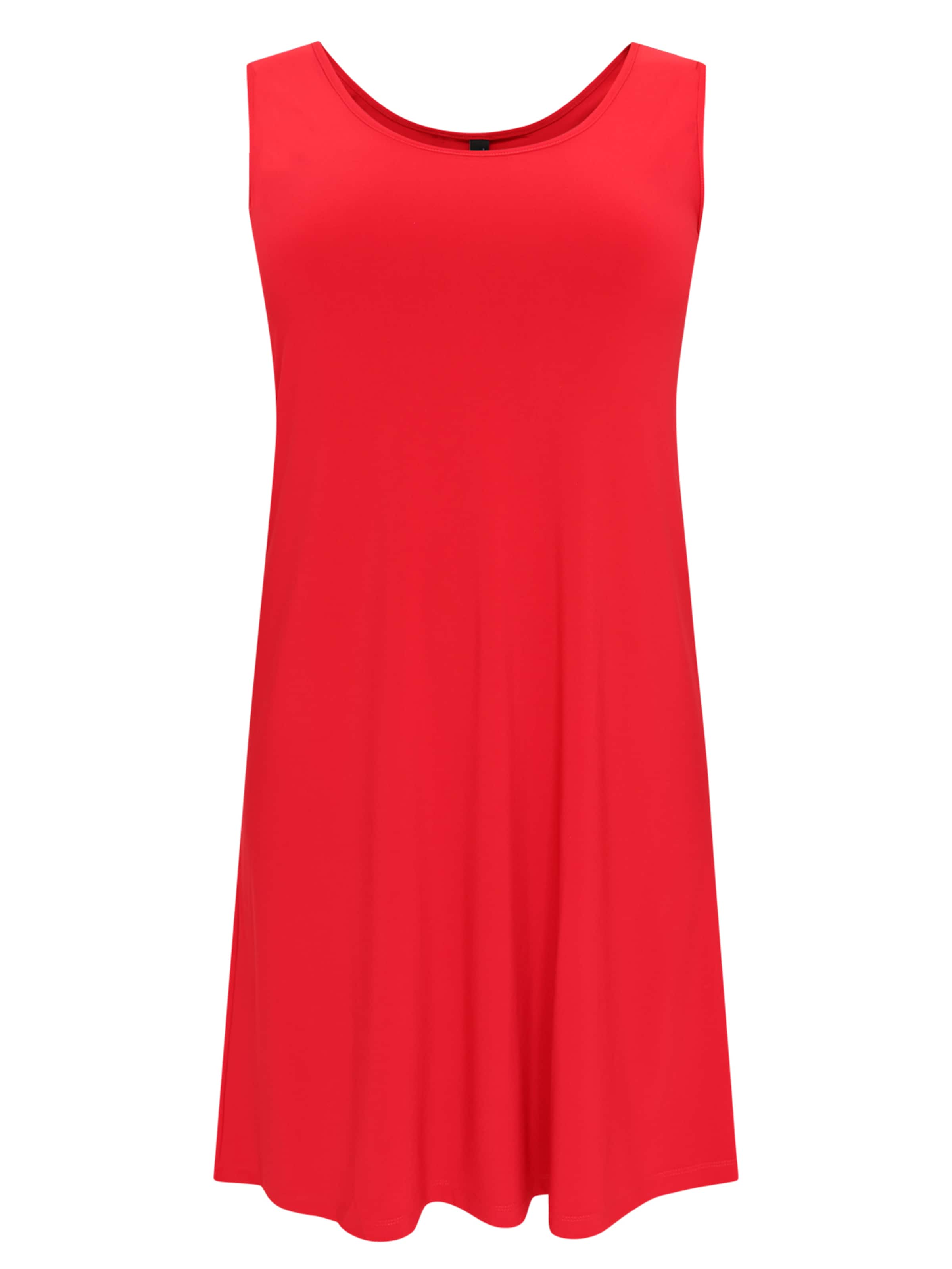 YOEK Dress ' Sleeveless ' in Red: front
