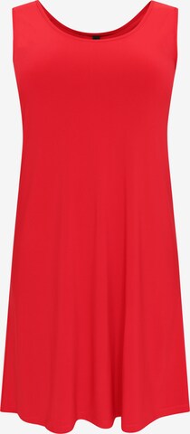 Yoek Jurk ' Sleeveless ' in Rood: voorkant