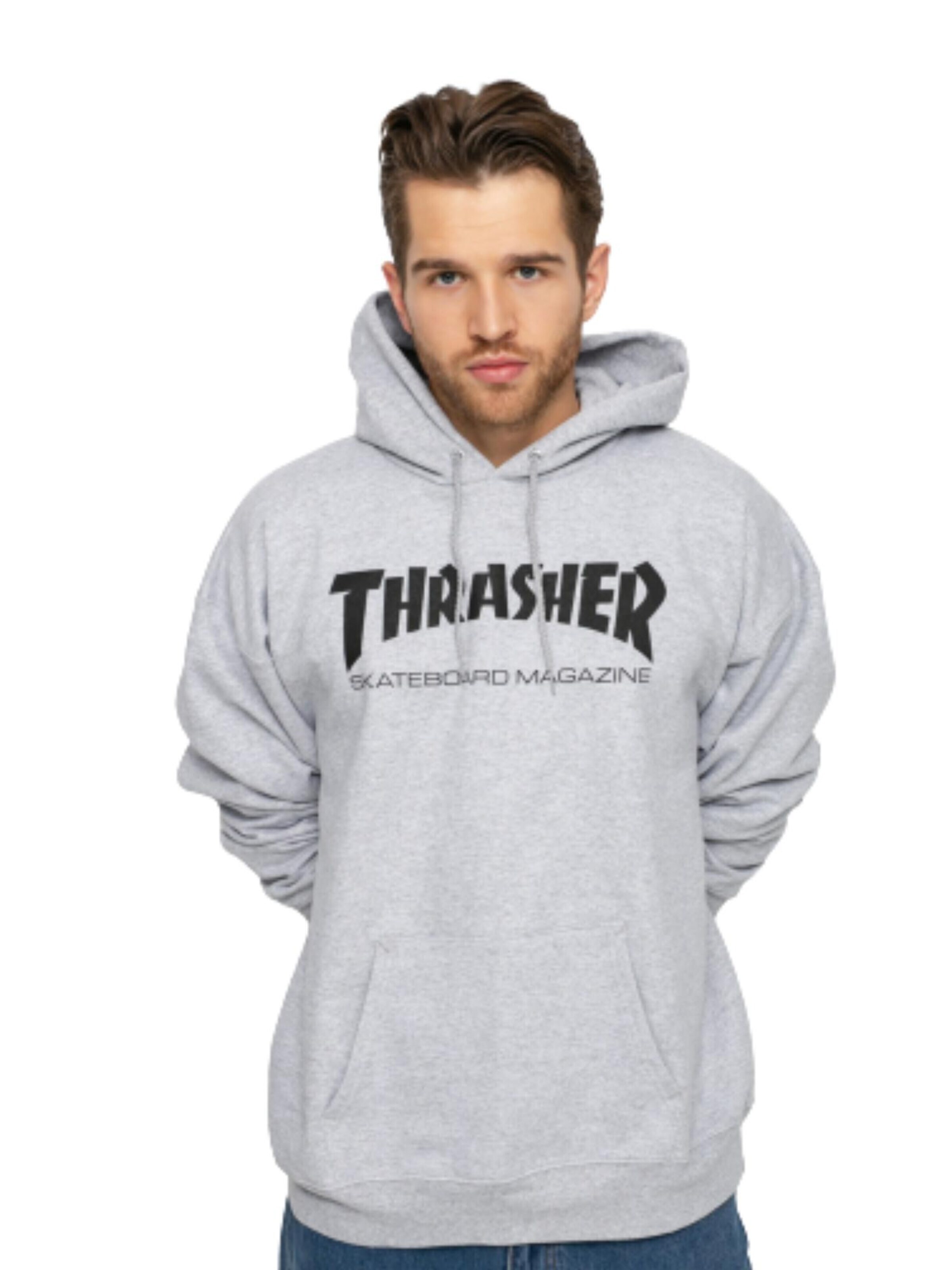 THRASHER Sweatshirt 'SKATE MAG' i grå
