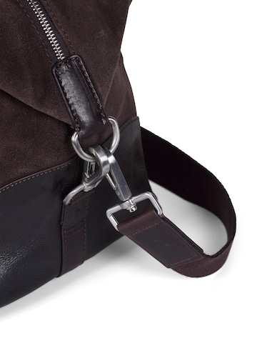 Borsa weekend 'Weekend Bag Steven Suede Chocolate Brown' di Howard London in marrone