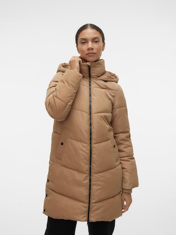 VERO MODA Winter Coat 'HALSEY' in Brown: front