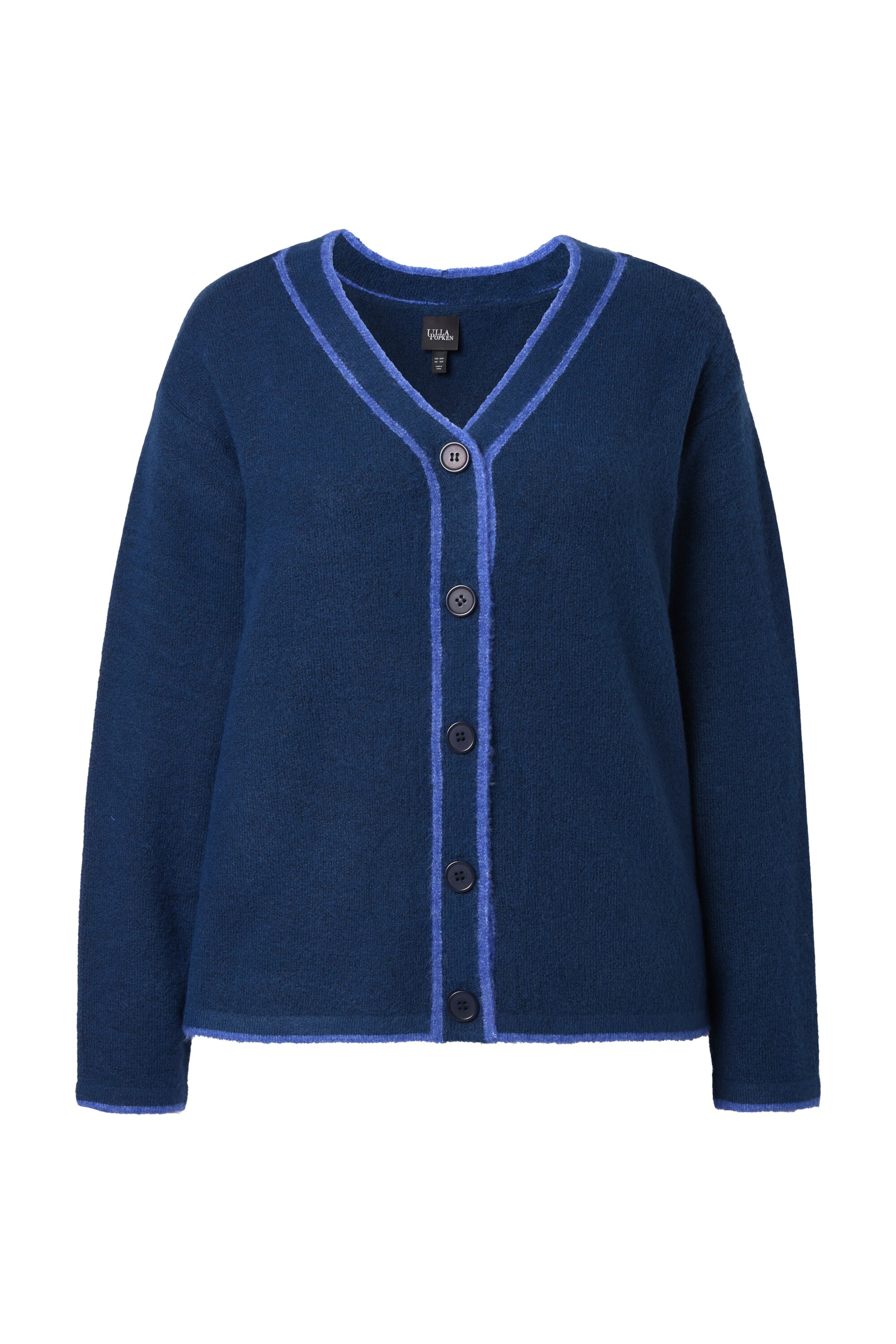 Ulla Popken Strickjacke in Blau: Vorderseite