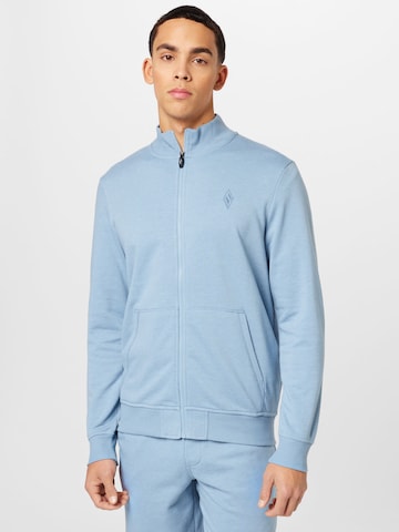 SKECHERS Sports sweat jacket in Blue: front