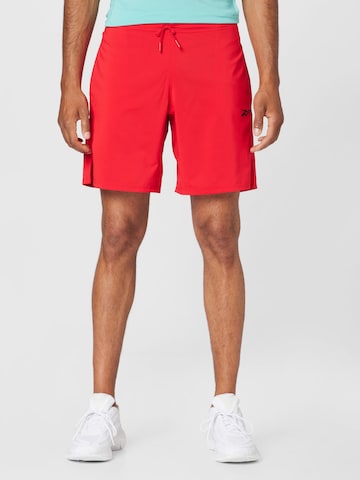 Reebok SportSportske hlače - crvena boja: prednji dio