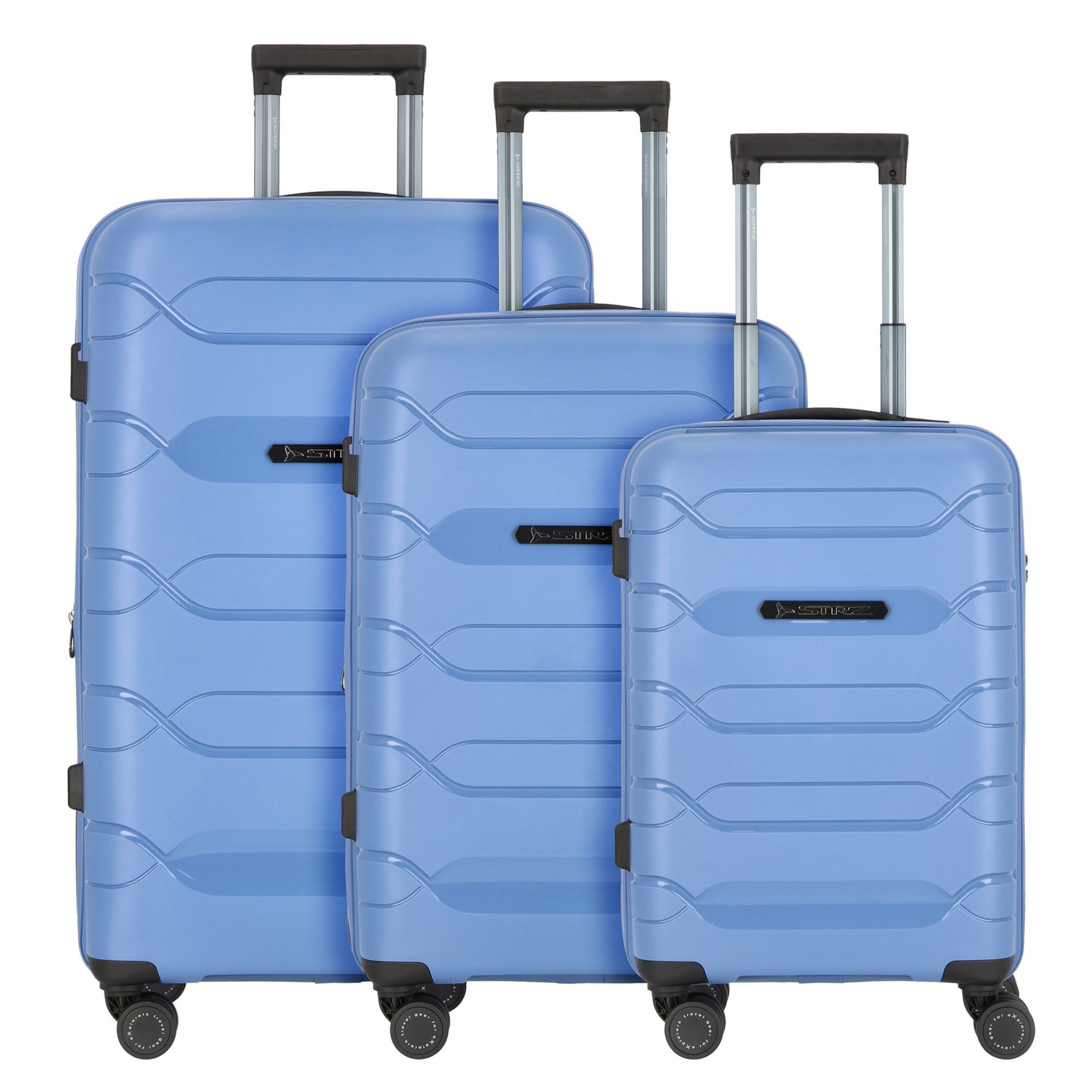 Polestream (STRZ) Suitcase set in Blue: front