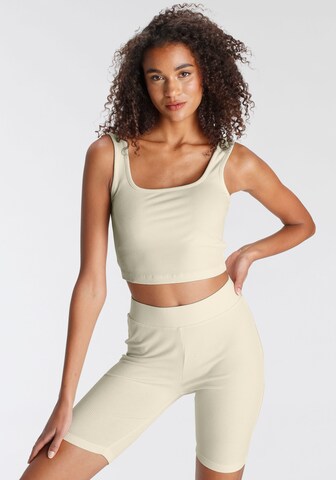 LASCANA Hausanzug in Beige: Vorderseite