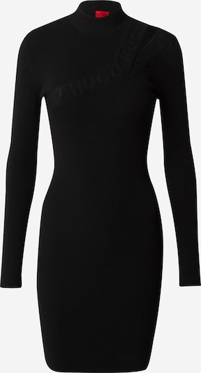 HUGO Red Knit dress 'Sliquet' in Black, Item view