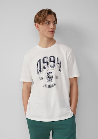 QS Shirt in Beige: voorkant
