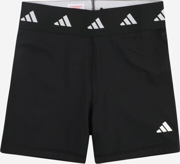 ADIDAS PERFORMANCE Workout Pants in Black: front