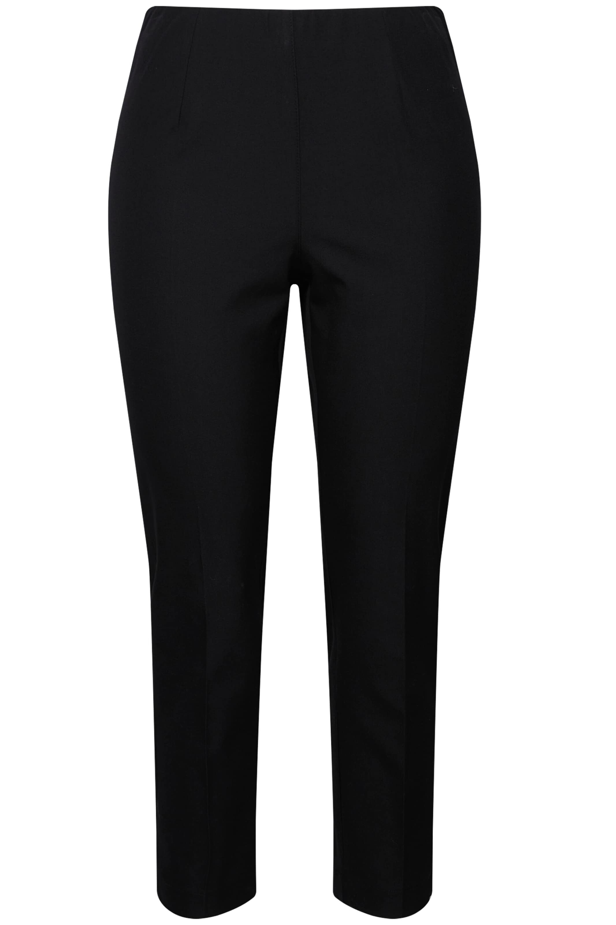 Ulla Popken Slimfit Broek in Zwart: voorkant