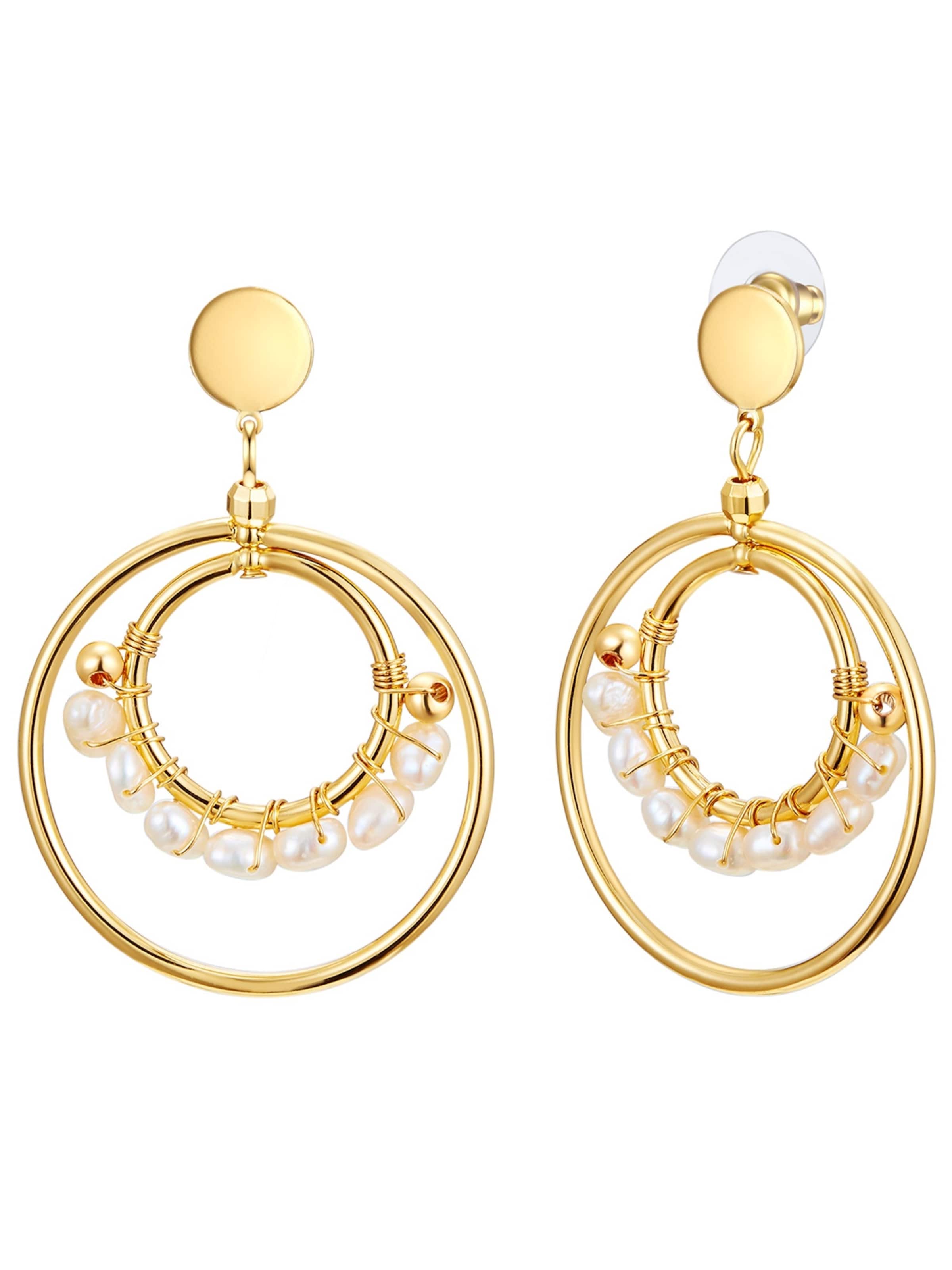 Lulu & Jane Earrings in Gold: front