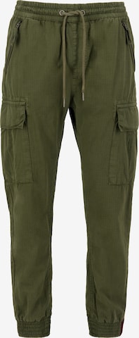 Pantaloni cu buzunare de la ALPHA INDUSTRIES pe verde: față