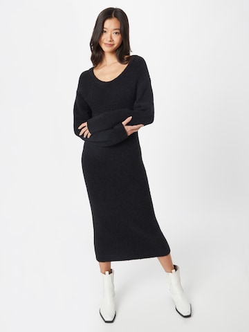 Samsøe Samsøe Knitted dress 'Jessi' in Black: front