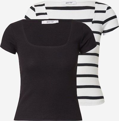 ABOUT YOU Majica 'Lil' u crna / bijela, Pregled proizvoda