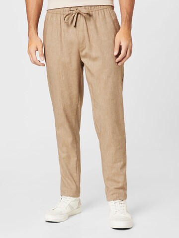 Casual Friday Regular Trousers 'Pilou' in Brown: front