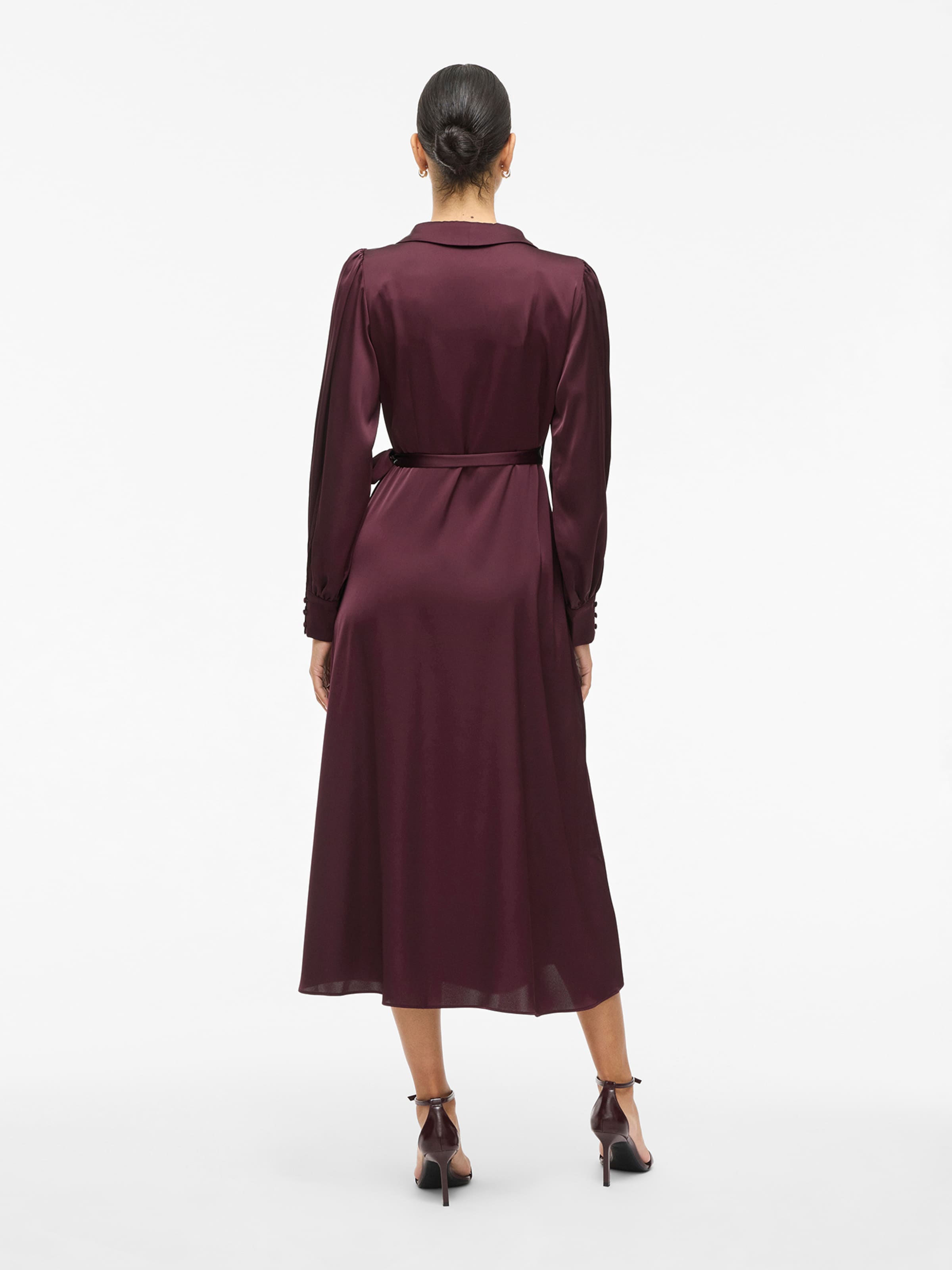 VILA Shirt Dress 'VIEnna Ravenna' in Aubergine | ABOUT YOU